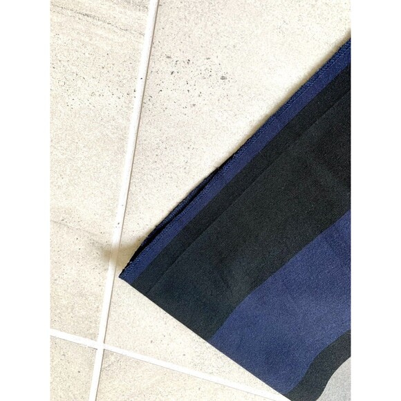 Zara Collection Black & Blue Striped Midi A Line Skirt Size S - Picture 2 of 7